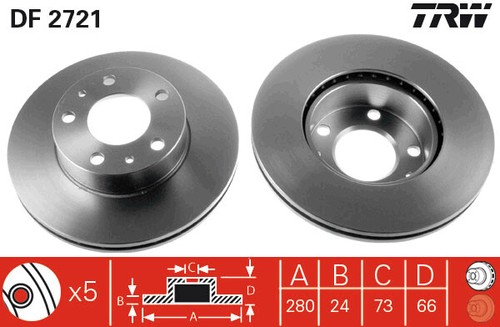 New brake disc for citroën - new,